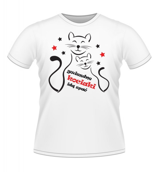 Koszulki z nadrukiem - Gwiezdne kociaki idą spać